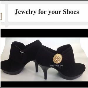 Gold & 4 Pearl Shoe Jewelry Clips